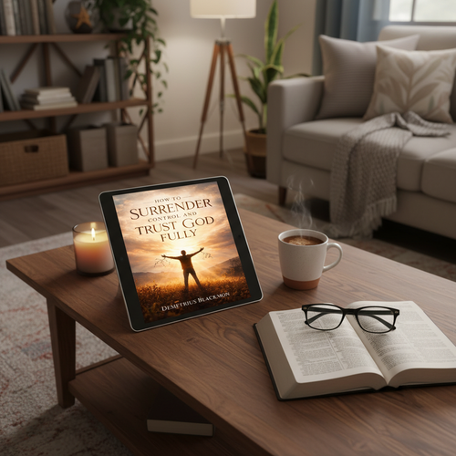 Tablet with Bible Mockup
